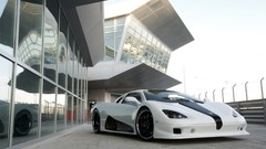 White cars vehicles cityscapes scenic SSC Ultimate Aero