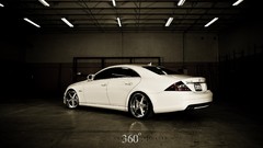 White cars wheels Mercedes-Benz Mercedes CLS 63