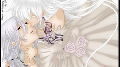 White Flowers Ribbons red