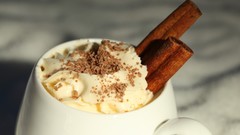 White food cream dessert mugs cinnamon