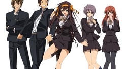 White glasses brain brown eyes asahina mikuru nagato yuki 