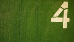 White Green numbers minimalistic parking house