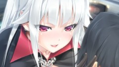 White hair anime girls game cg happoubi jin bishoujo mangekyou 