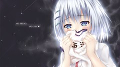 White hair blue eyes date a live Tobiichi Origami