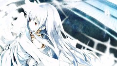 White hair red eyes anime girls Houden Eizo