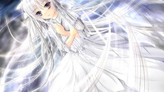 White hair Ribbons long hair gray eyes yosuga no sora kasugano 