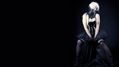 White hair stockings pale skin Lack