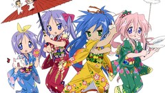 White kimono lucky star hiiragi kagami izumi konata hiiragi 