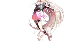 White long hair vocaloid ia Simple Background Akasaka Aka