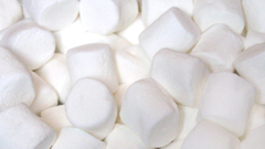 White marshmallow cubes Food