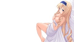 White Photoshop blondes long hair blue eyes infinite stratos 