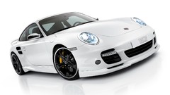 White Porsche cars techart