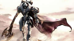 White robot Maybe knight axe mech