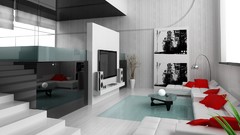 White room interior Furniture