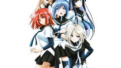 White sakura blue eyes school uniforms kampfer seifuku senou 