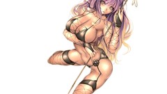 White staff touhou cleavage bikini Simple Background Saburou 