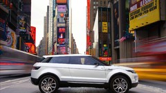 White Times Square Range Rover new york city long exposure