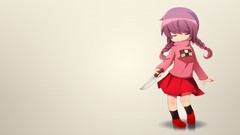 White weapons Anime Knives skirts anime girls brunettes Simple 