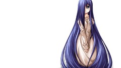 White white background blue hair anime girls blue eyes Ringu