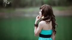 Widescreen lakes Chinese Actress asians models photo shoot 