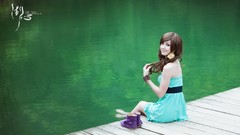 Widescreen lakes Chinese Actress asians models photo shoot 