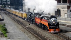 Widescreen locomotives trains streamliners 4-8-4