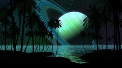 Widescreen nature planet Palms