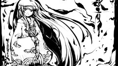 Wind monochrome anime girls touhou houraisan kaguya video games 