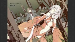 Wind text Plants ruins navel white hair sitting jackets blondes 