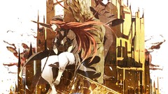 Wind weapons wings fighter dress white background hats statues 