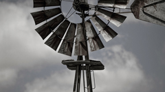 Windmill sky dark clouds