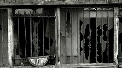 Windows abandoned broken glass grayscale old photography Sabine 