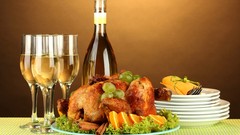 Wine food chicken dishes