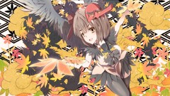 Wings anime girls touhou shameimaru aya video games Meron to 