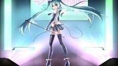 Wings Anime micro blue hair long hair anime girls hatsune miku 