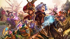 Wings armor Elise blue hair long hair blue eyes cleavage 