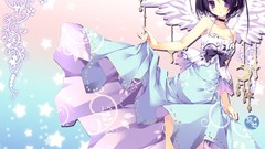 Wings dress blush violet eyes violet hair