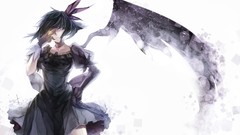 Wings dress white background gloves anime girls blue eyes 
