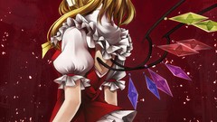 Wings hats red background red dress blondes anime girls short 