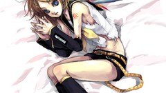 Wings headphones navel Shorts bows belts blondes tattoos anime 