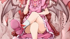 Wings Jewelry red eyes sitting sleeves anime girls brooch 