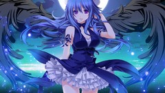 Wings night moon blue