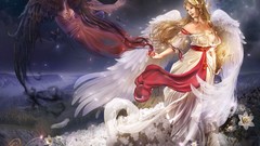 Wings planets long hair