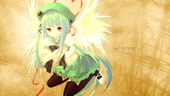 Wings Ribbons green hair
