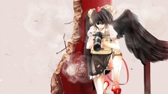 Wings ruins hats Cameras Ribbons sunglasses skirts short hair 