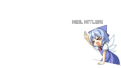 Wings salute blush cirno blue dress Adolf Hitler heil