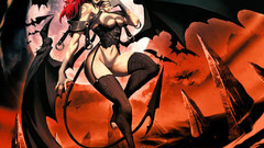 Wings Succubus horns corset
