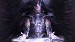 Wings Swords angels artwork fantasy art Battle Angel