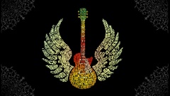 Wings Typography guitars