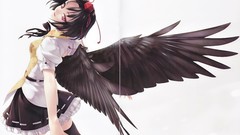 Wings white background hats red eyes Ribbons shirts skirts 